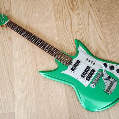 1960s Teisco Del Rey K3L ET-312 Shark Fin Vintage Electric Guitar Green Japan image 10