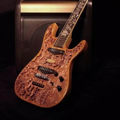 Blueberry Handmade Electric Guitar Hindu Motif with Seymour Duncan Pickups image 9
