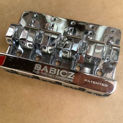 Babicz  5 String Bass Bridge  Chrome  full contact image 2
