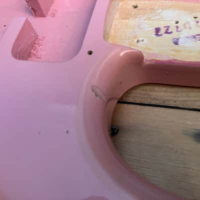 Squier Bullet Strat by Fender Electric Guitar Body Shell Pink Stratocaster 2007 image 8