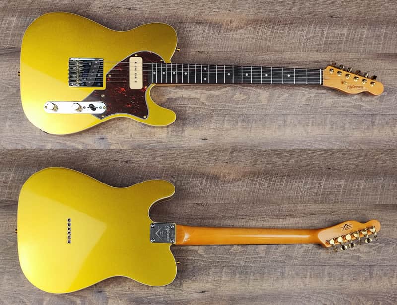 MyDream Partcaster Custom Built - Metallic Gold Lollar P90 50s Wind image 1