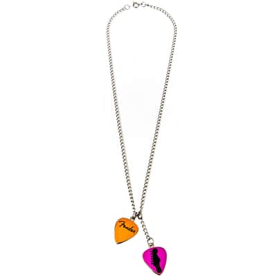 Fender Love Peace and Music Pick Charms - Genuine Fender Necklace image 2