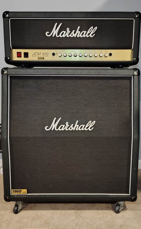 Marshall JCM 900 Model 4500 50-Watt Hi Gain Dual Reverb Head 1990s - Black image 1