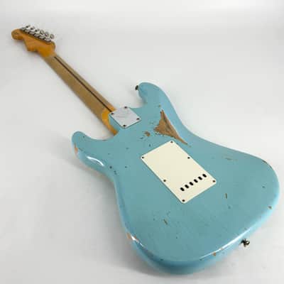 2019 Fender Custom Shop ‘59 Stratocaster Heavy Relic – Aged Daphne Blue image 3