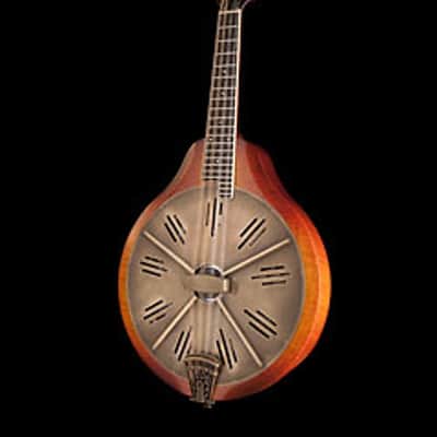 National Reso-Phonic RM1 Mandolin 2025 Walnut Back Figured Maple Top Antique Brass Parts - IN STOCK NOW! image 3