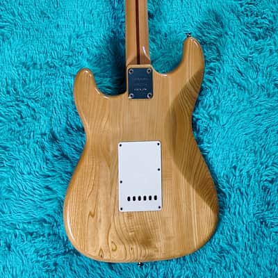 1976 Aria Pro II Stage Caster MIJ Matsumoku Natural Ash Strat w/ Case image 15