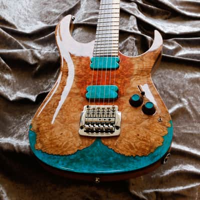 GB Liuteria Boutique guitar Ergal 6 string illuminated resin image 13