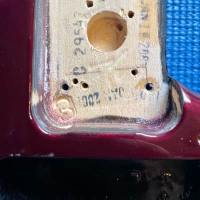 Fender Stratocaster Body with Floyd Rose Style Bridge Included 2001 - Midnight Wine image 3