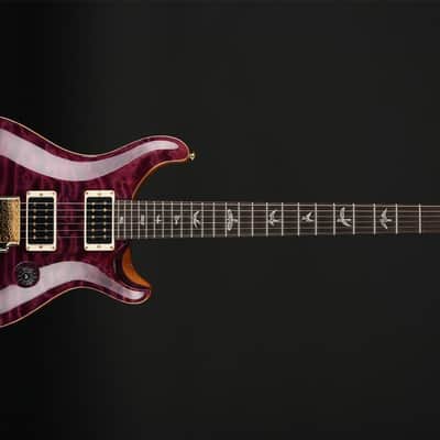 PRS Headstock Signature Custom 24 10 Quilt Top, 59/09s, Pattern Thin in Armando's Amethyst #193620 with Case - Pre-Owned image 4