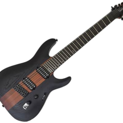 Schecter C-7 Multiscale Rob Scallon guitar in Satin Dark Roast image 1
