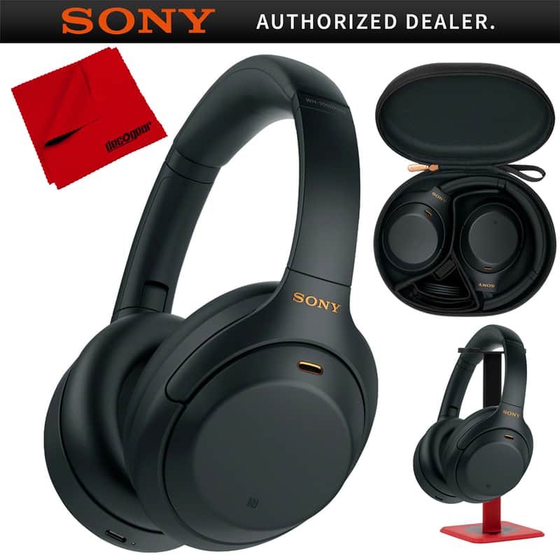 Sony Premium Noise Cancelling Wireless Over-the-Ear Headphones + Pro Stand Kit image 1