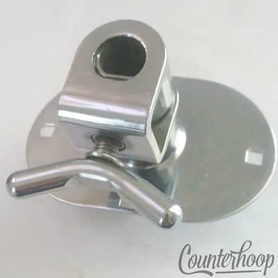 Rogers Bass Drum Double Tom Mount Post Receiver Chrome Hex Swivomatic Vintage60s image 2