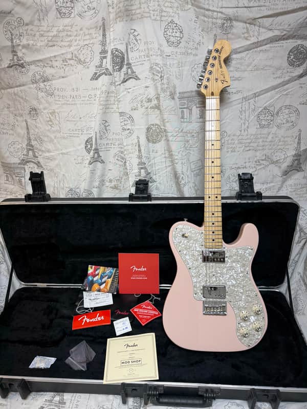 2023 Fender Mod Shop Telecaster Deluxe with Maple Fretboard Shell Pink Custom Ordered One of One Original Case & Paperwork!!