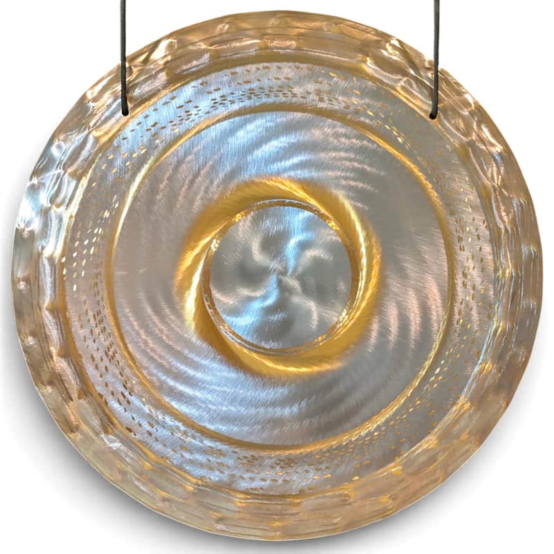 E3+35 Grotta Sonora 15" Nickel Silver Handheld Gong image 1