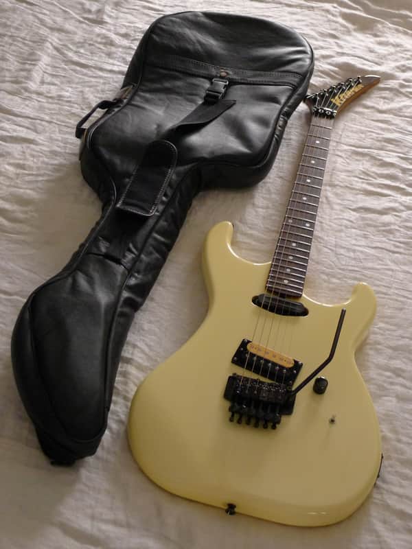 ESP Made 1986 Japan Kramer EK-1BF Gorgeous White, Clean, RARE Original Leather Gigbag! image 1