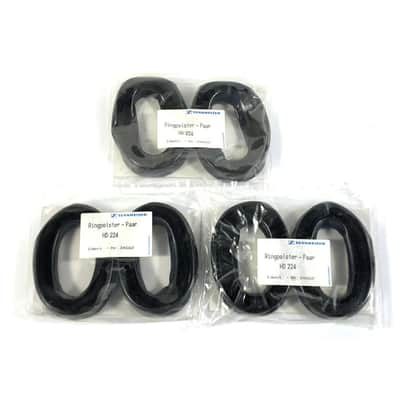 Sennheiser HD 224 Ringpolster - Paar Replacement Earpads Lot of 3- Black TGHM image 1
