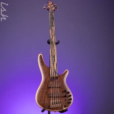 Ibanez Custom Shop Visions SR 5-String Bass Natural Bastogne Walnut image 2