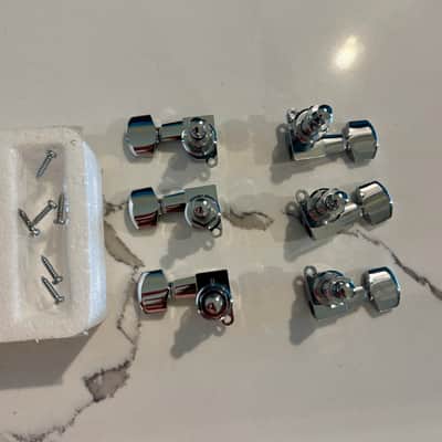 Schaller M6 Mini 6-In-Line Chrome Tuners Machine Heads Made in Germany w/ Box image 2