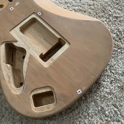 Unfinished Alder Wood Custom Double Cutaway Guitar Body Project image 4