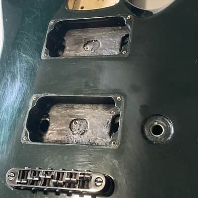 2000's Japan Jackson DKMGT Dinky Arched Top Forest Metallic Green Guitar Body Hard Tail image 9
