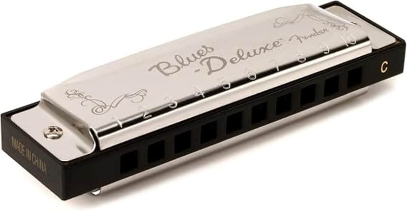 Fender Blues Deluxe Harmonica, Key of C 2016 - Chrome imagen 1