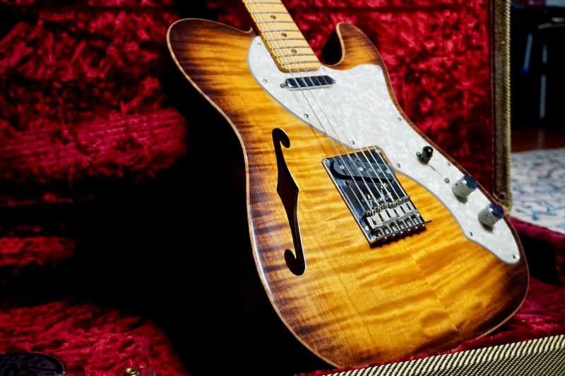 Fender American Thinline Select Telecaster  2013  Violin Burst image 1