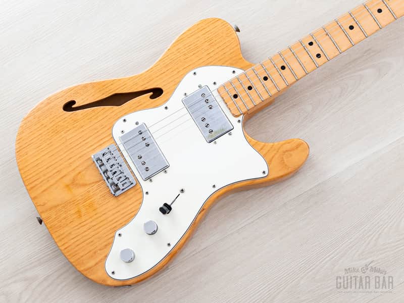 1975 Fender Telecaster Thinline Vintage Semi-Hollow Guitar Natural Ash w/ Seth Lover-Designed CuNiFe Wide Range, Case image 1