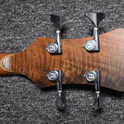 Alembic Stanley Clarke Signature Brown Bass, Natural Flamed Walnut w/ Ebony and LED's *OLD PRICE! image 5