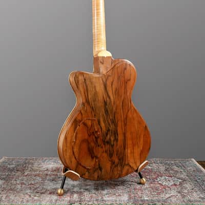 Jesselli 14" Walnut and Gold Leaf Hollow Body Circa 1988 - Natural. image 17