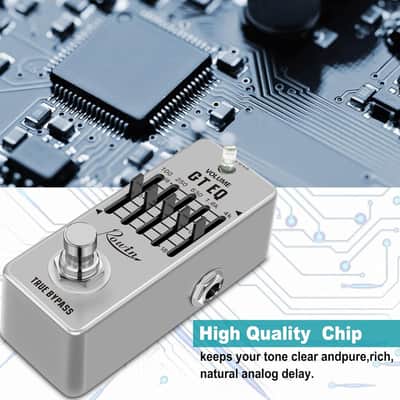 Rowin Guitar Equalizer Pedal 5-band Graphic EQ Frequency Compensator ±18dB Range LEF-317A, FREE PICKS + HOLDER+ FREE SHIP USA image 9