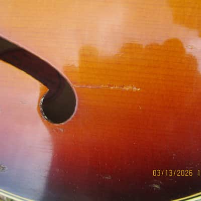 Gibson L-4C Archtop Guitar, 1958, Sunburst Finish, Original Brown Case image 9