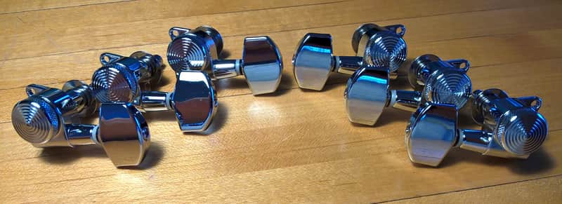 Jin-Ho Sperzel-Clone Locking Tuning Machines -- 3 x 3; Chrome; Mint Condition image 1