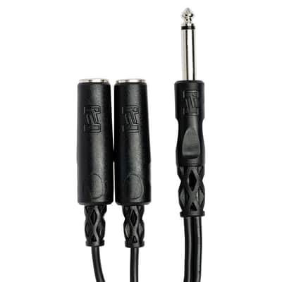 HOSA YPP-111 Y Cable, 1/4 In TS To Dual 1/4 In TSF image 3
