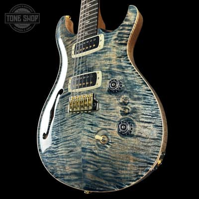 PRS 40th Anniversary Custom 24-08 Semi-Hollow Limited Faded Whale Blue Natural Back w/case image 3
