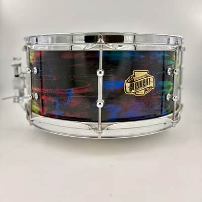 Montineri Custom Drums 14"x6" Abstract Paint Ludwig Element Snare image 10
