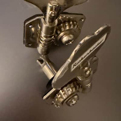 Rickenbacker 4001 & 4003 bass tuning heads [1L &1R] 1970s - Chrome image 2