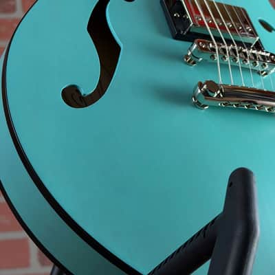 Godin Montreal Premiere HT Semi-Hollow Electric Guitar - Laguna Blue image 11