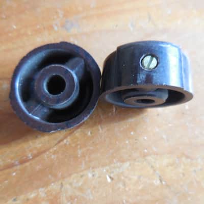 Gibson Volume & Tone Knobs Fat Brown Bakelite Knobs 30's-40's image 3