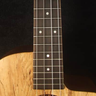 Handmade Baritone Ukulele, Solid Spalted Maple, Spalted Rosewood Cutaway, 4 String, Soft-bag, Bruce Wei UC19-2004 image 6