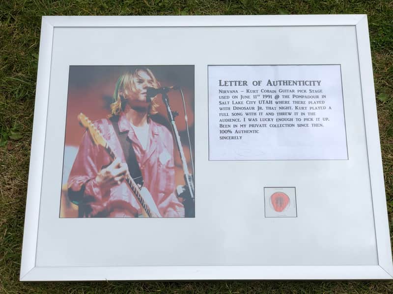 Kurt Cobain Stage Used & Owned Concert Guitar Pick Plectrum NIRVANA 1991 image 1