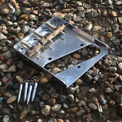 Relic Tele Ashtray Bridge Nickel Old Aged Compensated Brass Saddles For Fender image 7