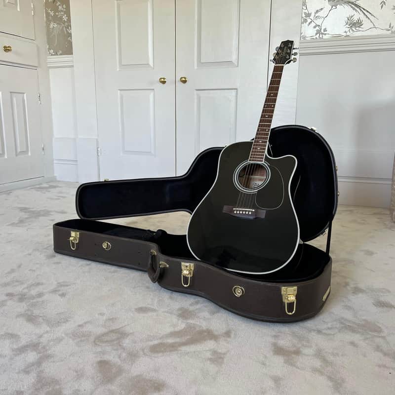 Takamine EF341SC BLK Legacy Series Dreadnought Cutaway Acoustic/Electric Guitar 2010s - Gloss Black