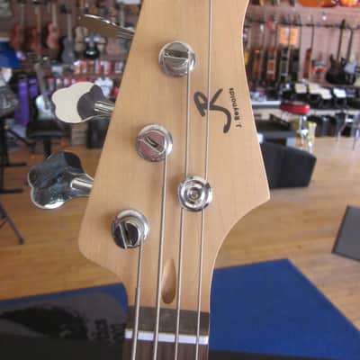 J. Reynold 4-String Electric Bass - Red/White image 5