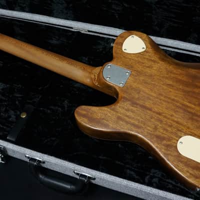 Patrick James Eggle Guitars Oz-T Tele Drop Top in Tiger Eye Burst - Master Grade Flame  Maple Top image 9