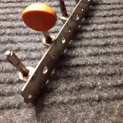 Harmony Silvertone *Unbranded Mandolin A-Style Tuning Machine Strip (Treble Side only, 1/4 buttons) image 8