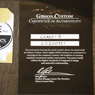2012 Gibson Custom Les Paul Class 5 Electric Guitar Red Tiger + COA OHSC image 4