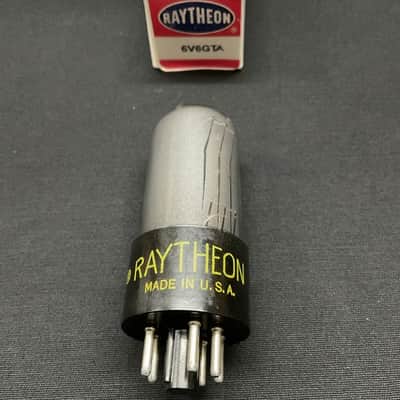 RAYTHEON 6V6GTA Grey Glass  AMPLIFIER POWER VACUUM TUBE TESTED NOS K.10484.C image 3