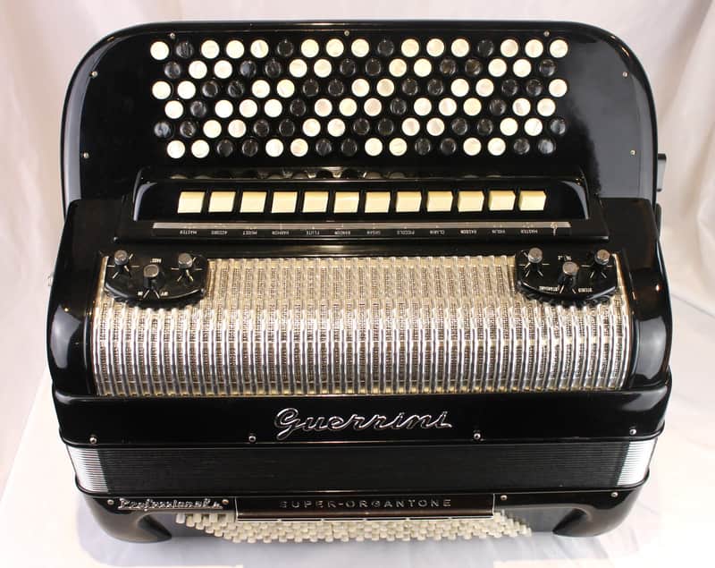 6560 - Black Guerrini Professional Super-Organtone 6 Row Chromatic