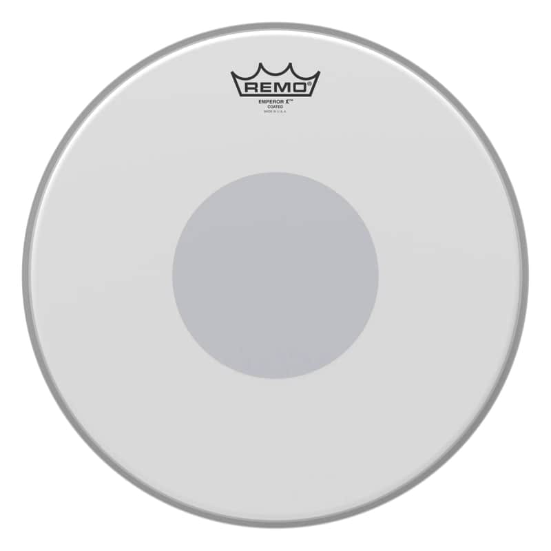 Remo 14" Emperor X Coated Snare Drum Head, Bottom Black Dot image 1
