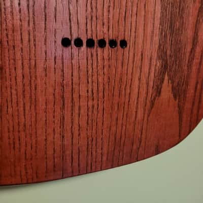 Unbranded Tele style Solid Ash, chambered with a 1/4" Oak top, Clear coat over stain Clear coat over stain image 8